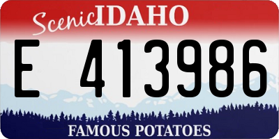 ID license plate E413986
