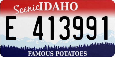 ID license plate E413991