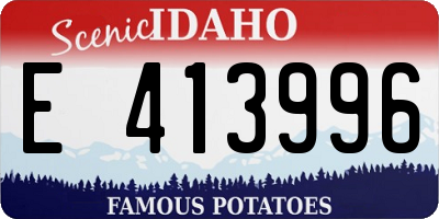ID license plate E413996