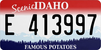 ID license plate E413997