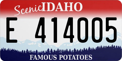 ID license plate E414005