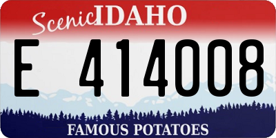 ID license plate E414008