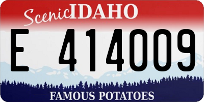 ID license plate E414009