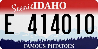 ID license plate E414010