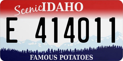 ID license plate E414011