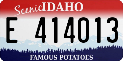 ID license plate E414013