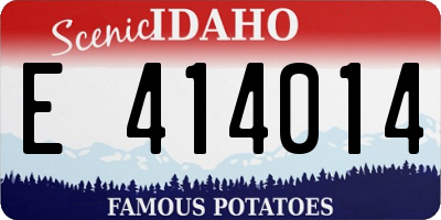 ID license plate E414014