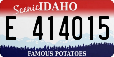 ID license plate E414015