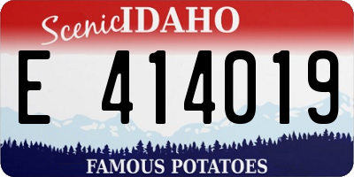 ID license plate E414019