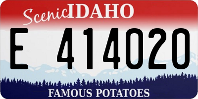 ID license plate E414020