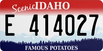 ID license plate E414027