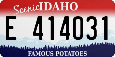 ID license plate E414031