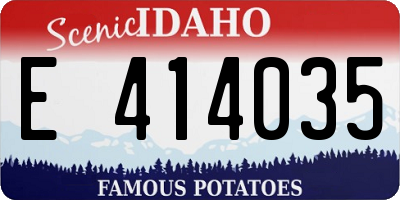 ID license plate E414035