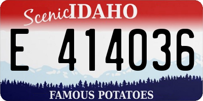 ID license plate E414036