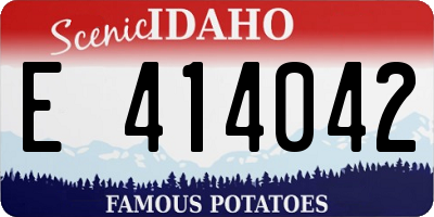 ID license plate E414042