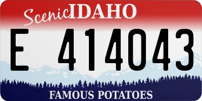 ID license plate E414043