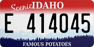 ID license plate E414045