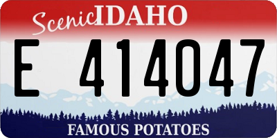 ID license plate E414047