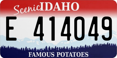 ID license plate E414049