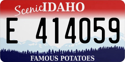 ID license plate E414059