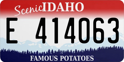 ID license plate E414063