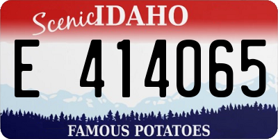 ID license plate E414065