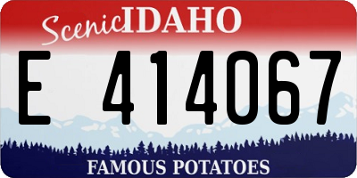 ID license plate E414067