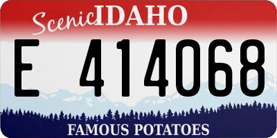 ID license plate E414068