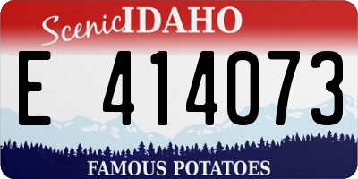 ID license plate E414073