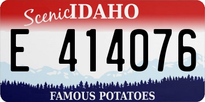ID license plate E414076