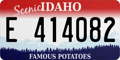 ID license plate E414082