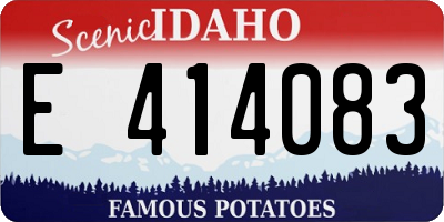 ID license plate E414083