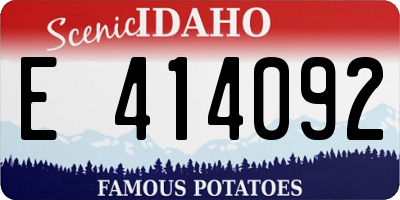 ID license plate E414092