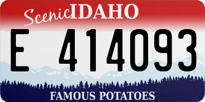 ID license plate E414093