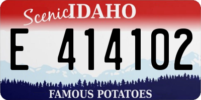 ID license plate E414102