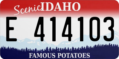 ID license plate E414103