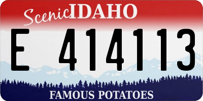ID license plate E414113