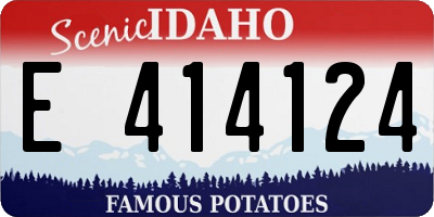 ID license plate E414124