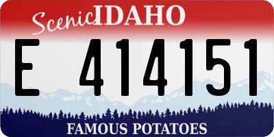 ID license plate E414151