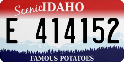 ID license plate E414152