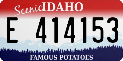 ID license plate E414153
