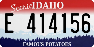 ID license plate E414156