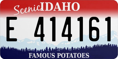 ID license plate E414161
