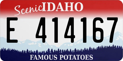 ID license plate E414167