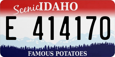 ID license plate E414170