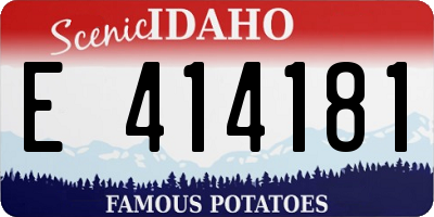 ID license plate E414181