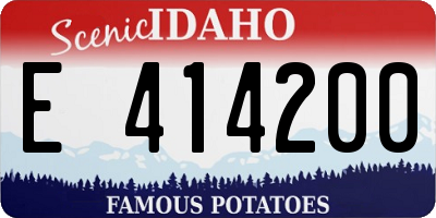ID license plate E414200
