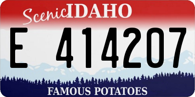 ID license plate E414207