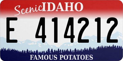 ID license plate E414212
