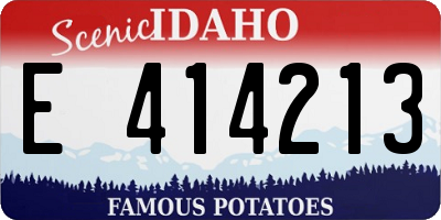 ID license plate E414213